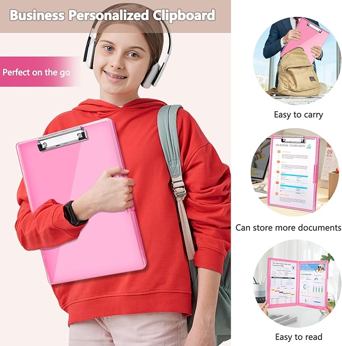 Clipboard with Storage, Heavy Duty Clip Boards 8.5x11 with 2 Storage Case - Image 7