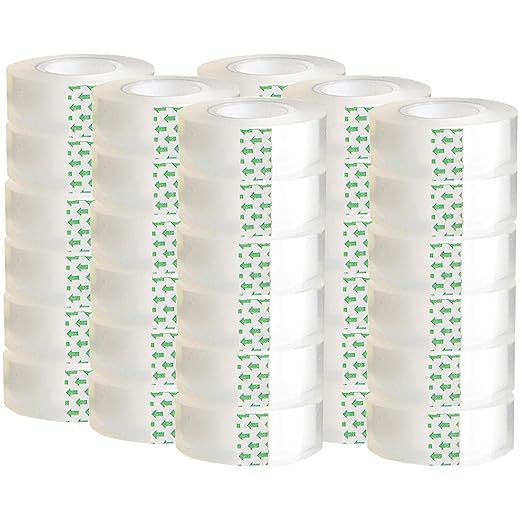 36 Pack Clear Tape Transparent Tape Refills Rolls Each Roll 3/4 x 1000 Inches by WUKAKA