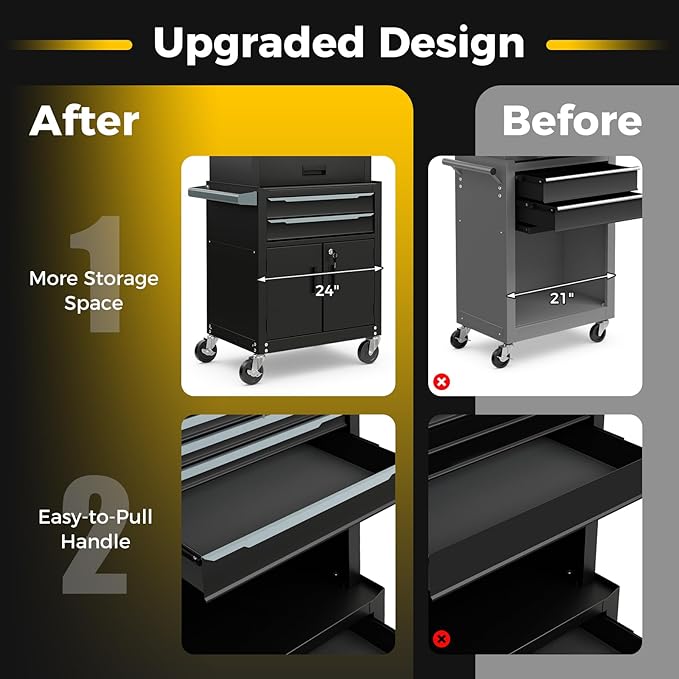 Goplus Tool Chest, 6 Drawers 3-in-1 Extra Large Tool Storage Cabinet - Image 5