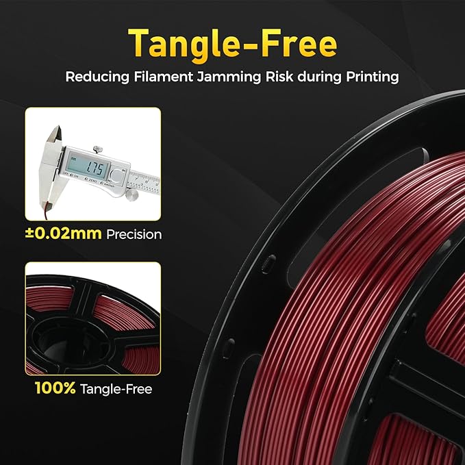 FLASHFORGE Rapid PETG Filament 1.75mm Metallic Red, Max 600mm/s High Speed - Image 5