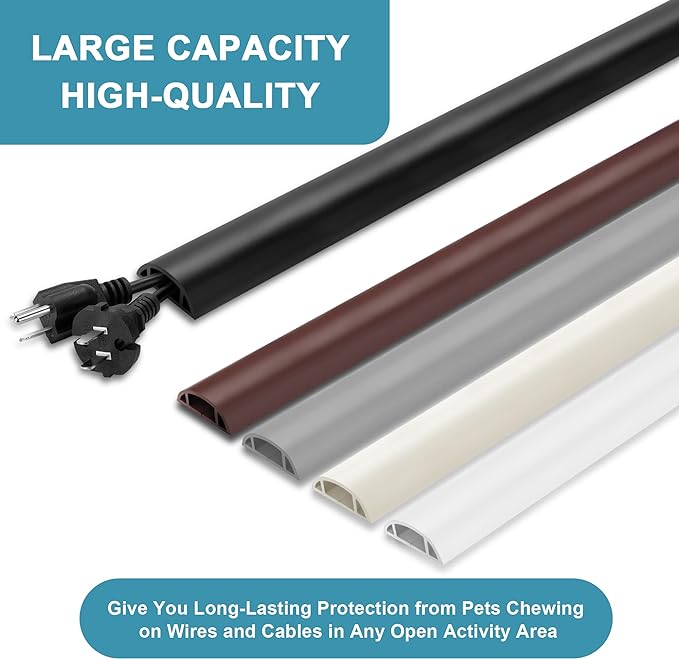 Floor Cable Cover 3ft Beige, LZEOY Cord Covers - Image 5