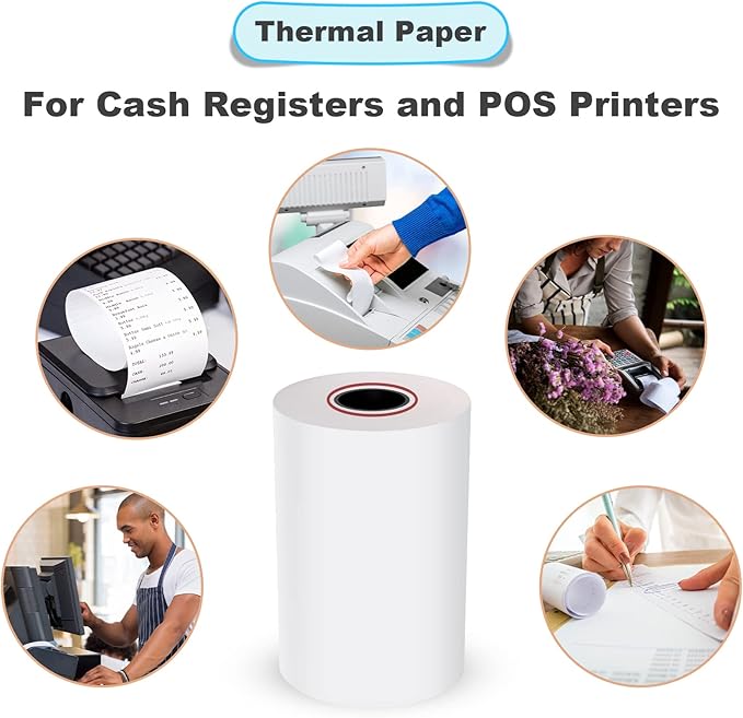 MFLABEL 50 Rolls 2 1/4" x 165' Thermal Paper Cash Register POS Receipt Paper - Image 5