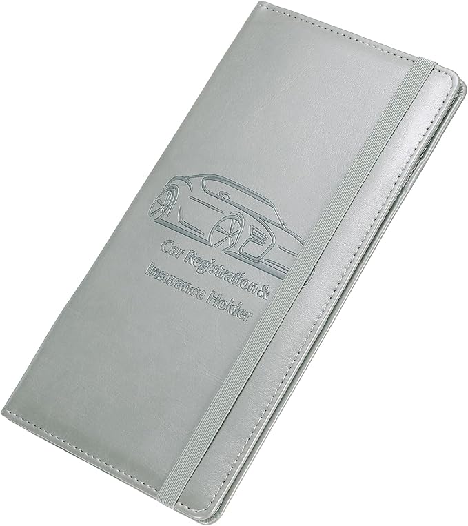 HARFINGTON Car Registration and Insurance Holder 9.45" x 5.04" PU Leather by HARFINGTON