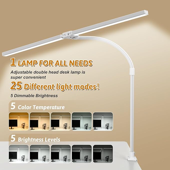 Double Head LED Desk Lamp with Remote Control - Image 3