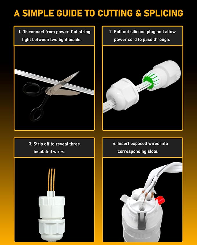 3-Pin Wire Connector Pair for Govee Permanent Outdoor Lights Pro H706A H706B - Image 4