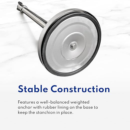 New Star Foodservice 54606 Stanchions, 36-Inch Height, 6.5-Foot Retractable Belt - Image 8