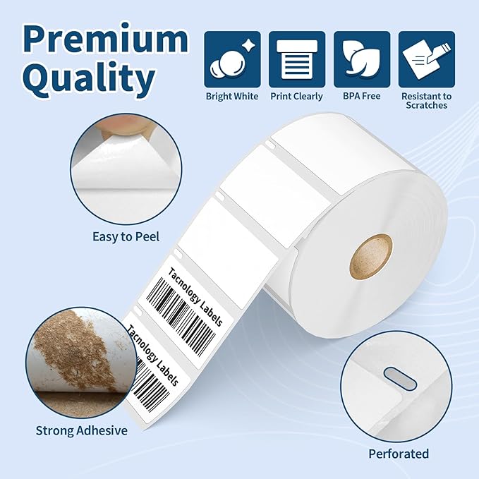 12 Rolls 12000 Labels 2-1/4" x 1-1/4" Direct Thermal Labels Compatible DYMO - Image 3