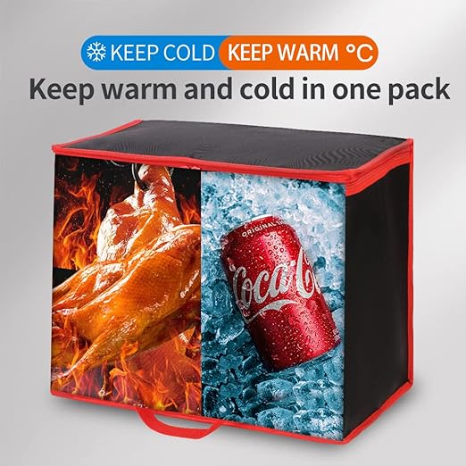 Bodaon 1-Pack Insulated Reusable Grocery Shopping Bags, X-Large Picnic Cooler - Image 3