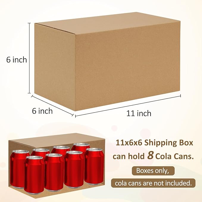 Eupako 11x6x6-Small-Shipping-Boxes-30-Pack-Brown-Corrugated-Box-Mailers - Image 2