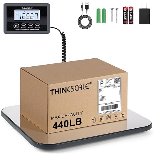 THINKSCALE Shipping Scale, 440lb/1oz Digital Postal Postage Scale - Image 7