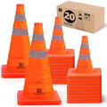 RoadHero 18 Inch 20 Pack Collapsible Traffic Safety Cones, Parking Lots by RoadHeroUS