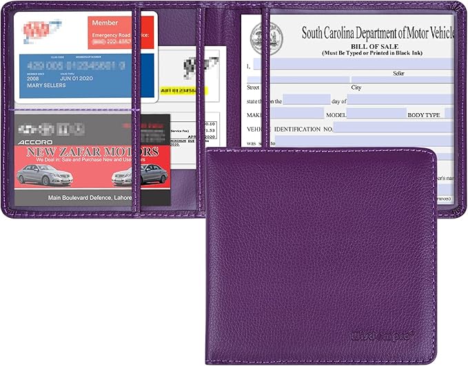 Wisdompro Small Car Registration and Insurance Documents Holder by Wisdompro