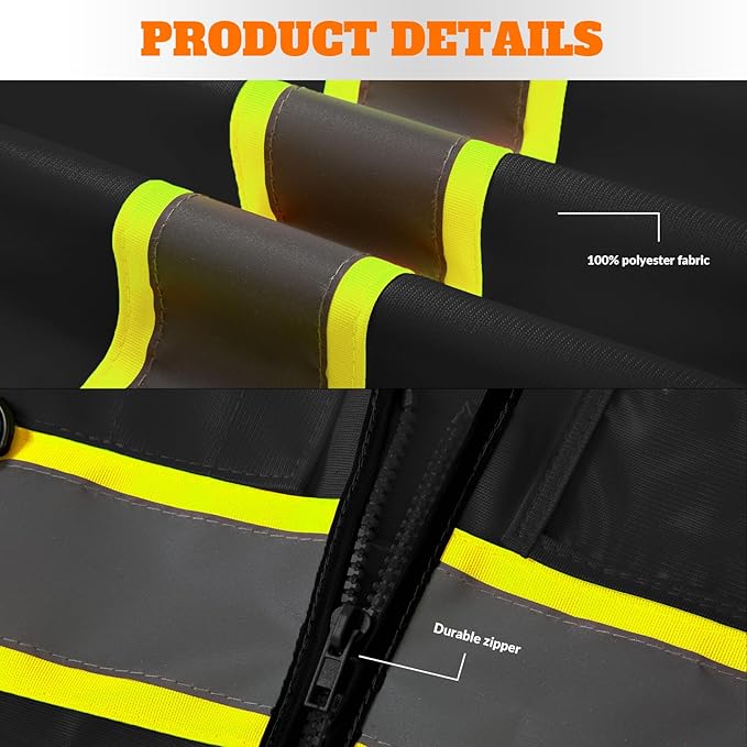 BeautyWill Custom Safety Vest Logo Class 2 High Visibility Reflevtive Vest - Image 3