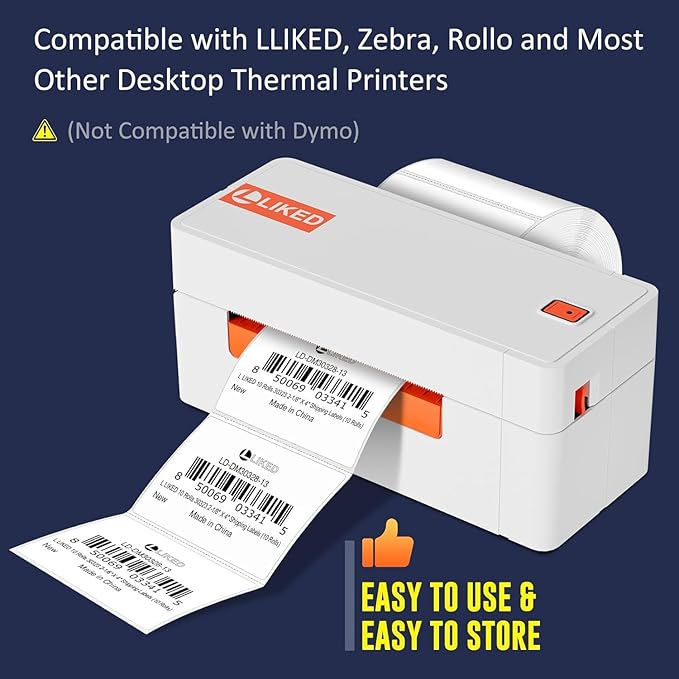 L LIKED 3" x 2" Direct Thermal Labels, Permanent Adhesive Barcode Shipping - Image 7