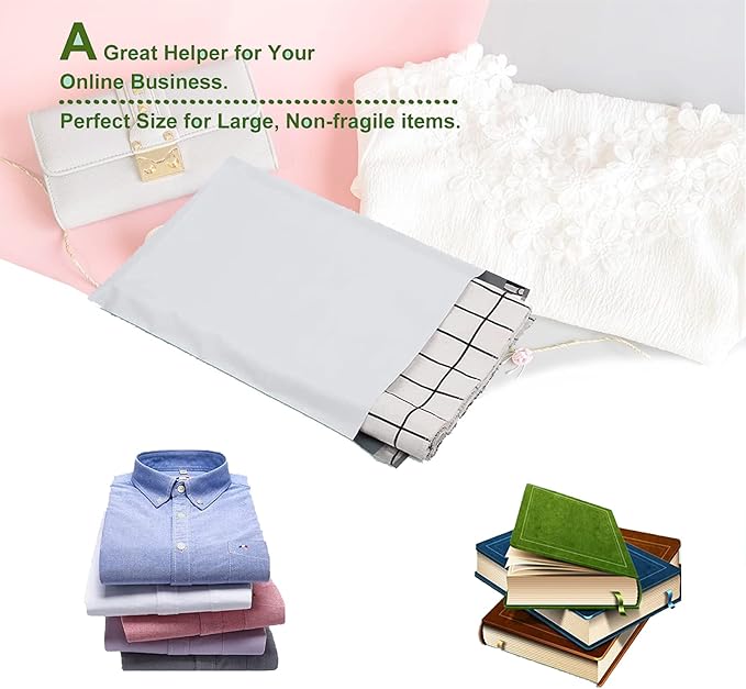 OausTect White Poly Mailers 10X13 inches, 100 Pack Shipping Bags - Image 4