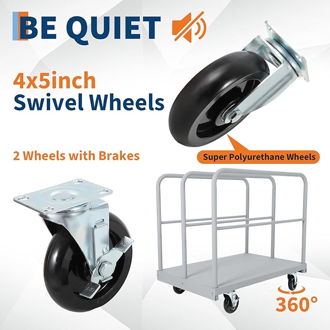 2 in 1 Steel Panel Truck Cart, 36x24 inch Flatbed - Image 5