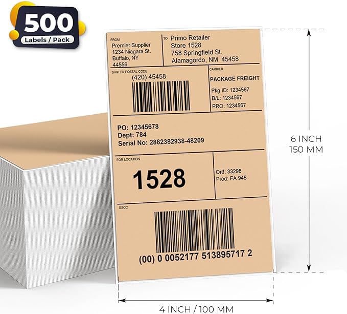 Khaki Direct Thermal Labels 4 × 6 Inch Vinyl Self-Adhesive Fanfold Shipping - Image 7