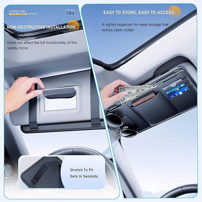 Tumecos Car Sun Visor Organizer, Auto Consoles Organizer - Image 6