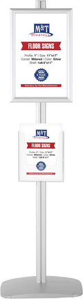 M&T Displays Free Standing Aluminum Display Stand Double Sided Document by MTDisplays