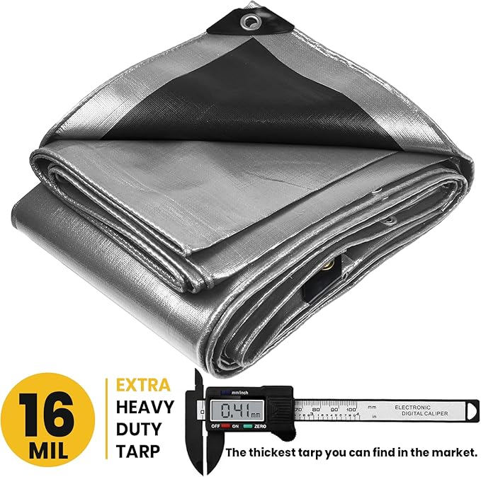 PROTARP Extra Heavy Duty 16 Mil Tarp Cover, Waterproof, UV Resistant, Rip and - Image 2