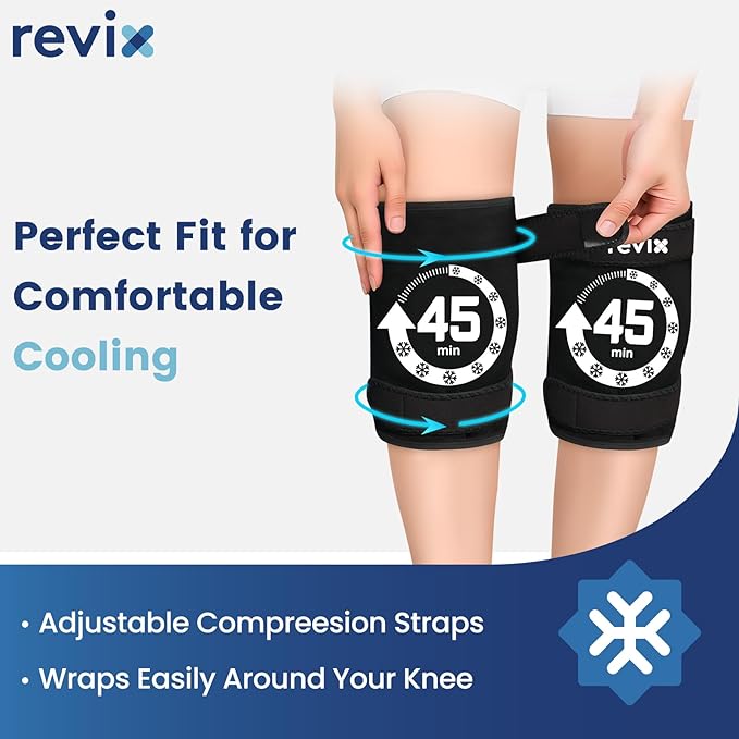 REVIX 2 Packs Knee Ice Pack Wrap, 45-Minute Long-Lasting Ice Pack - Image 5