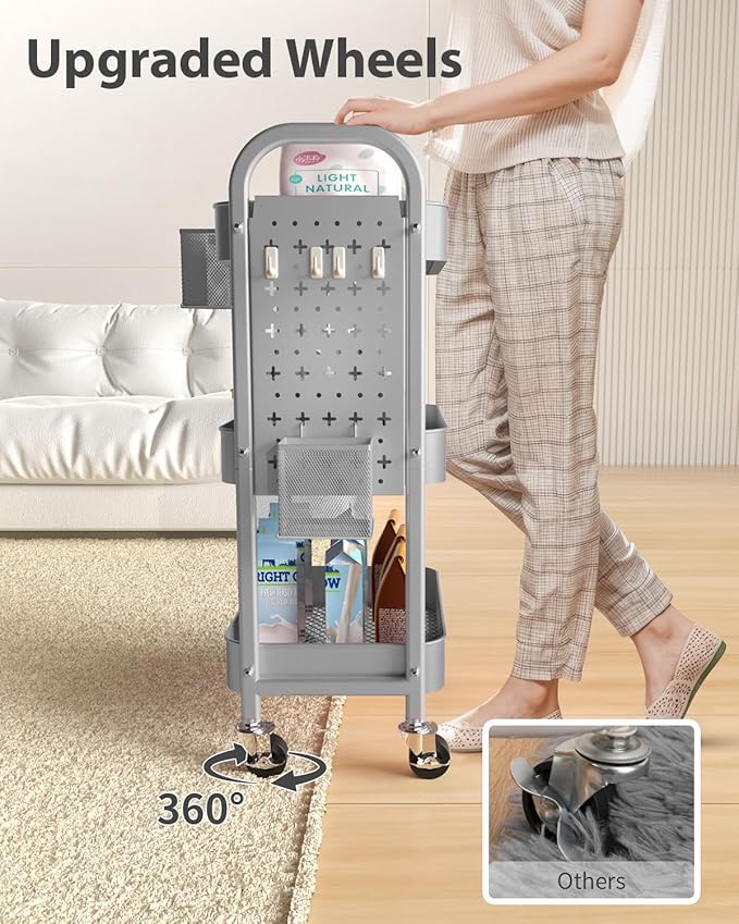 ALVOROG 3 Tier Rolling Cart - Image 3