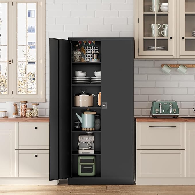Metal Storage Cabinet-72” Black Tall Steel File Cabinets - Image 2