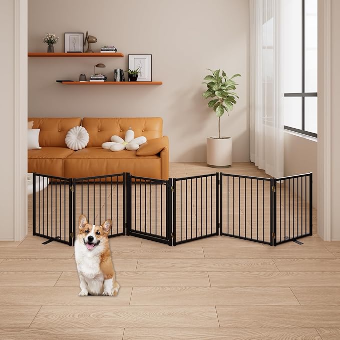 6 Panels Full Metal Freestanding Dog Gates - Image 3