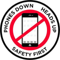 "Phones Down Heads Up" Safety Sign by GraphicalWarehouse