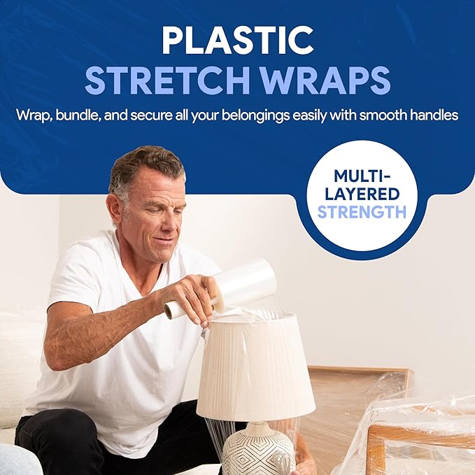 International Plastics Co. 2 Pack of 5" Plastic Stretch Film Wrap - Image 3