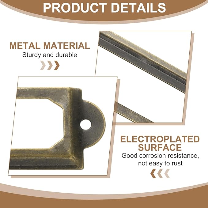 PATIKIL 70x33mm Metal Label Holders - Image 4