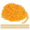 PATIKIL Plastic Chain Links, 100 Foot Safety Barrier Chain Yellow by PATIKIL
