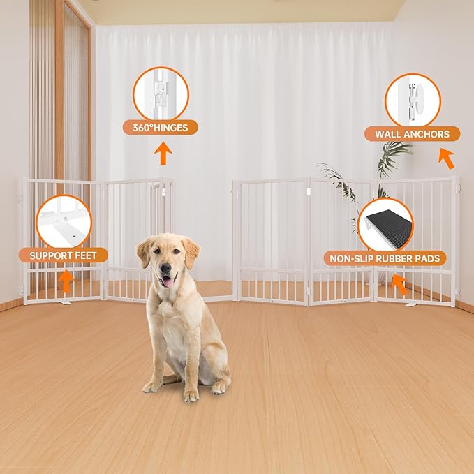 Full Metal Freestanding Dog Gate - Image 5