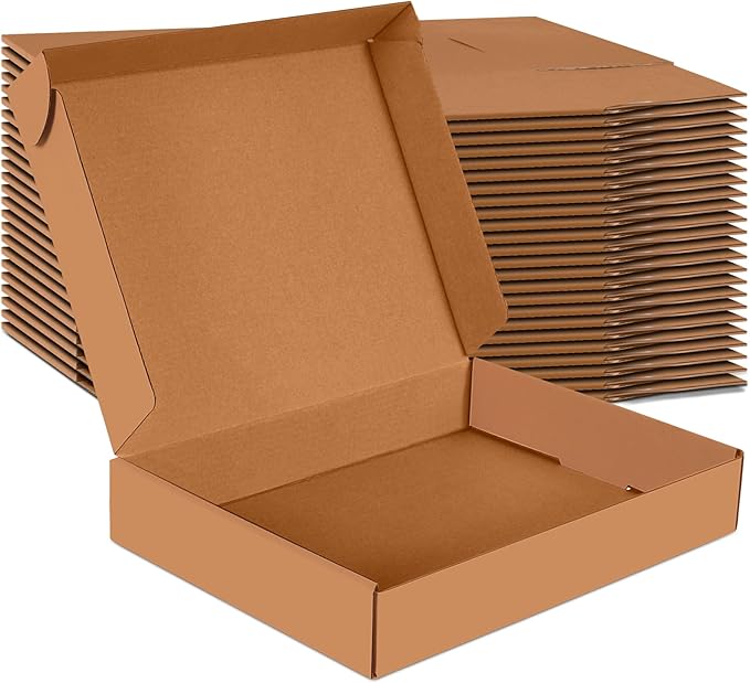 12x9x2 inch Small Shipping Boxes Set of 25 by JOWLOT