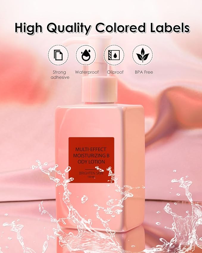 iEager Red Square Thermal Label Stickers, 500 Sheets/Roll - Image 3