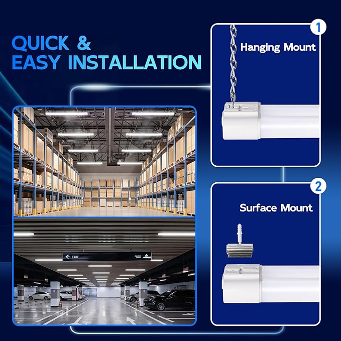 hykolity 2 Pack 4FT Linkable LED Shop Light - Image 4
