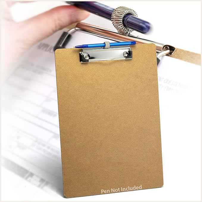 Officemate Wood Clipboard, Letter Size, Low Profile Clip by Officemate