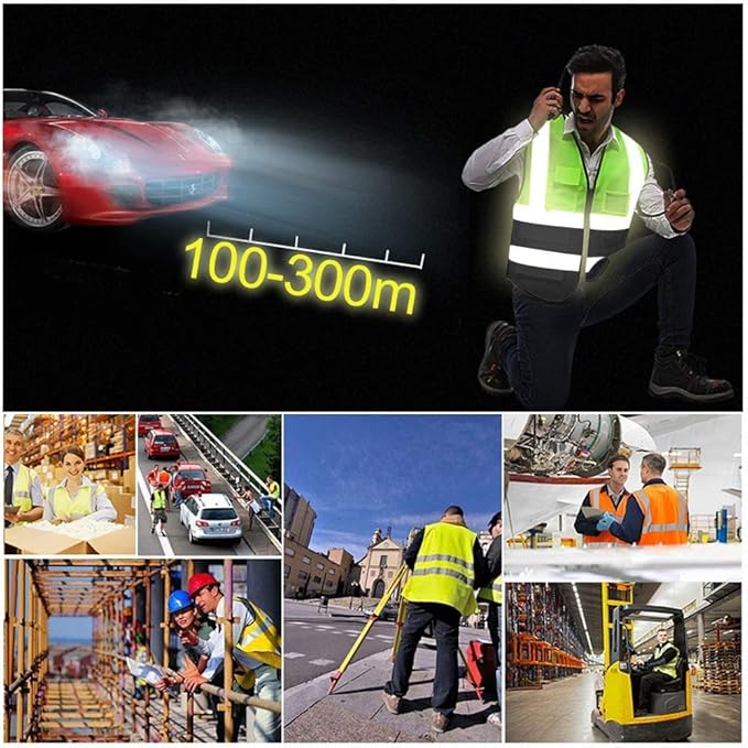 YOWESHOP High Reflective Visibility Safety Vest Custom Your Logo Safety Workwear - Image 5