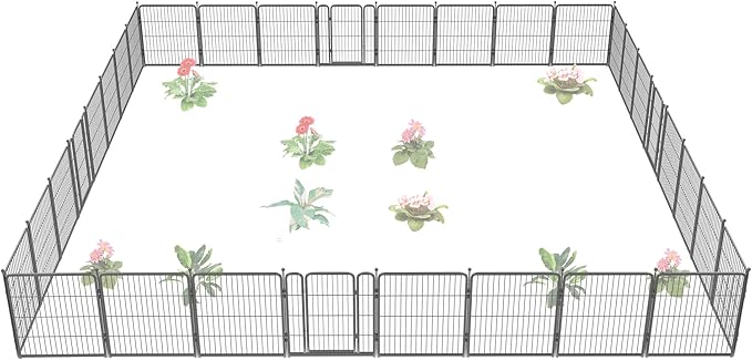 FXW Garden Fence Outdoor for The Yard – 32in x 72.9ft Heavy Duty Metal Animal by FXW