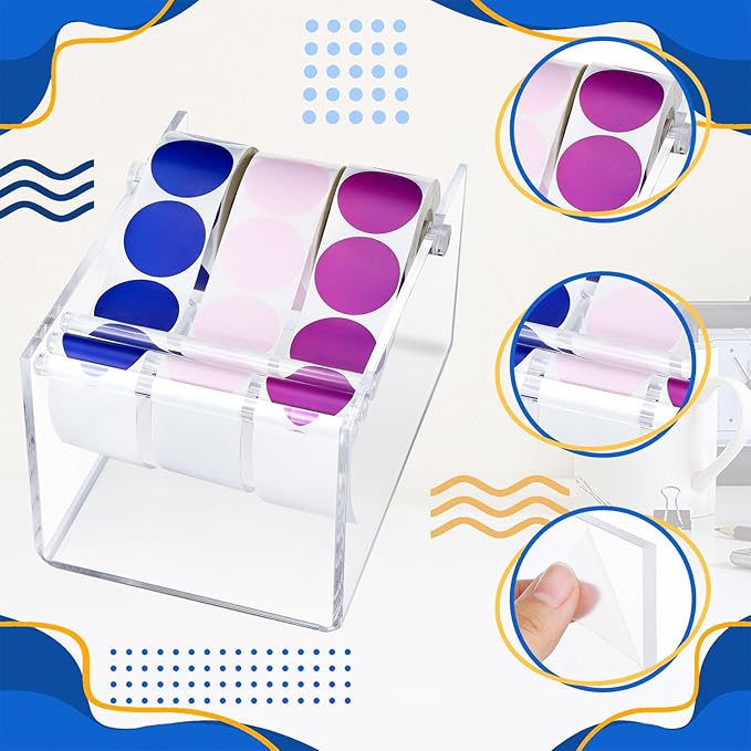 1 Pcs Adjustable Label Dispenser 3 Disks Sticker Roll Holder Sticker Dispenser - Image 3