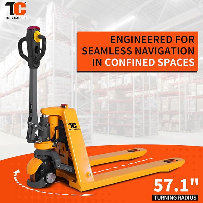 Tory Carrier Electric Pallet Jack Truck, 3300lbs Capacity Motorized Pallet Lift - Image 4