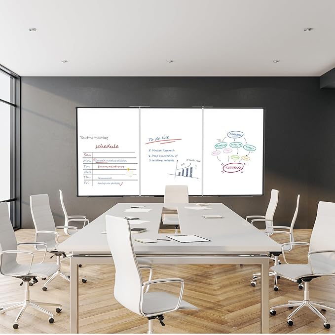 Large White Board for Wall, Magnetic Dry Erase Whiteboard, Foldable 118x48 - Image 5