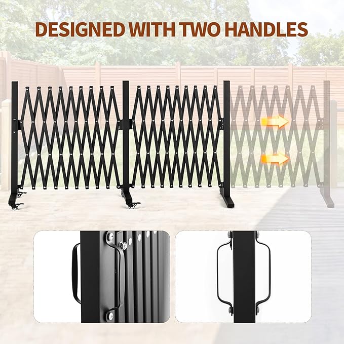 TECSPACE Aluminum Expandable Garden Fence, Portable Barricade Gate - Image 4
