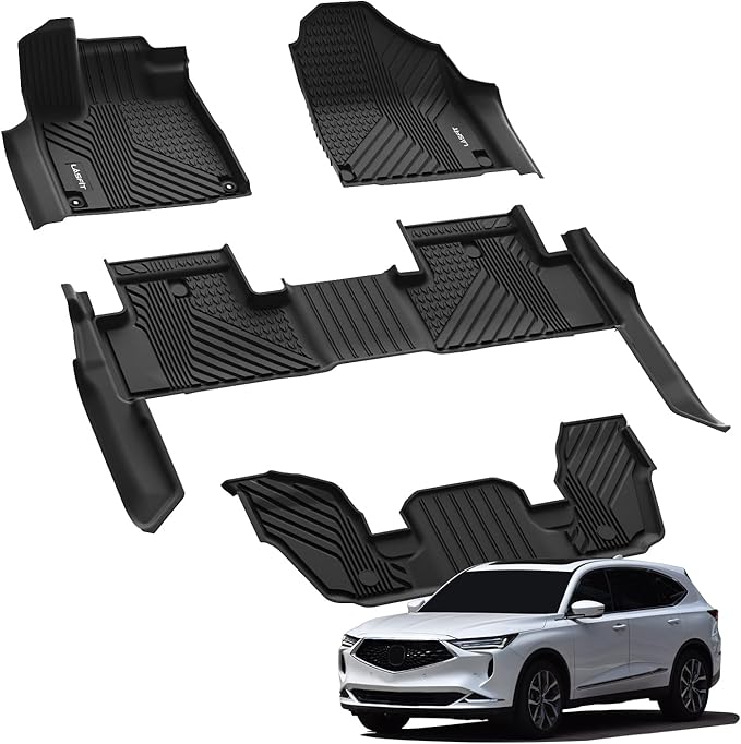 LASFIT Floor Mats for Acura MDX All Weather Floor Liner TPE Custom Fit Car Mats - Image 6