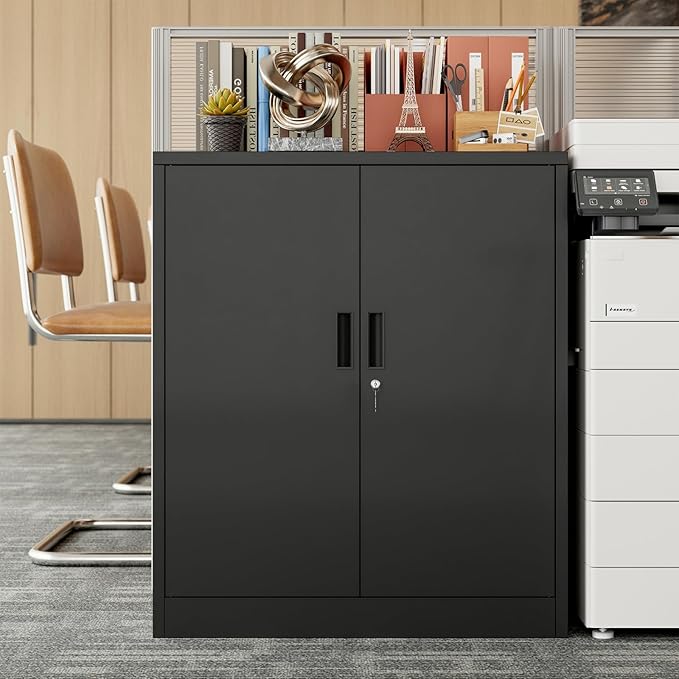 BESFUR Metal Storage Cabinet 36" H, Garage Storage Cabinet - Image 2