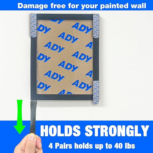 ADY Picture Hanging Strips Heavy Duty 40Pairs，Damage Free Removable Picture - Image 3
