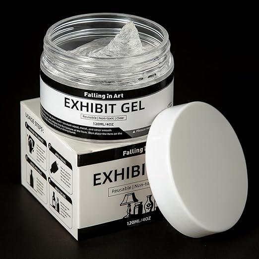 Falling in Art Exhibit Gel for Museum Exhibits, Removable Clear Exhibit Gel by FallinginArt