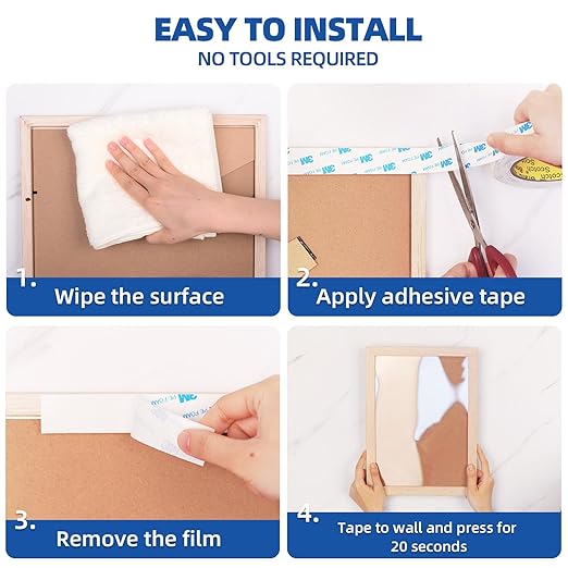Double Sided Tape 1"×16.5Ft, Mounting Tape Heavy Duty No Residue, Removable PE - Image 5