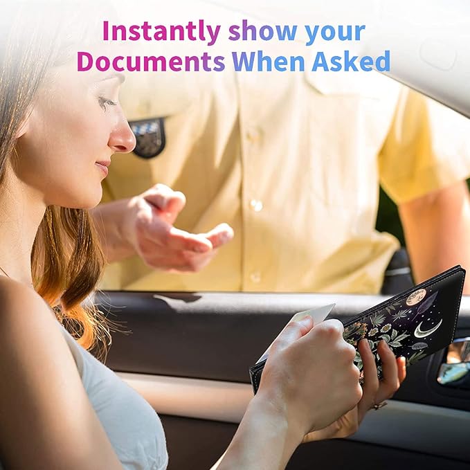 Car Registration and Insurance Holder, Leather Insurance License and - Image 2