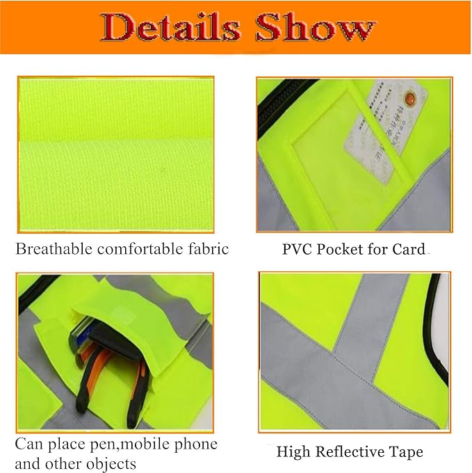 Personalized High Reflective Safety Vest Custom Hi Vis Safety Vest Men Women - Image 3